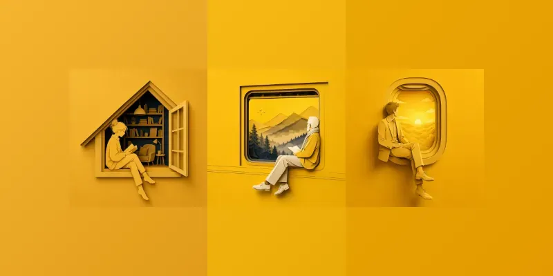 Layered Papercut Window Scenes generated by undefined