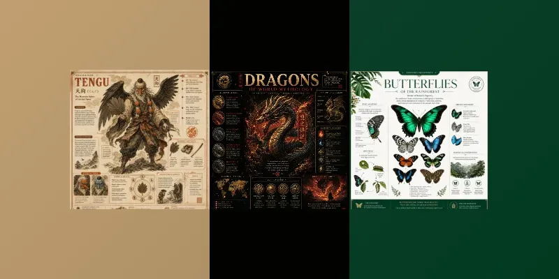 Mythic Infographic Posters generated by undefined