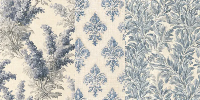 Antique French Wallpaper Backing Papers