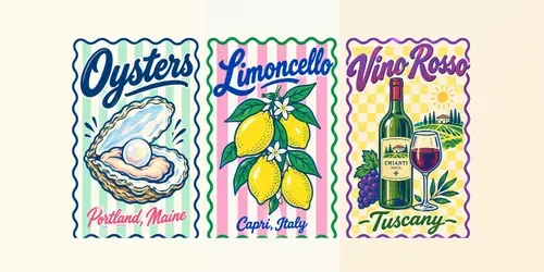 Retro Pop Art Summer Graphics generated by chatgpt-image