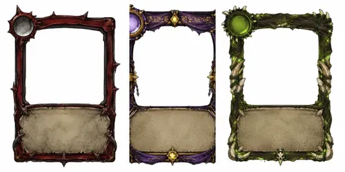 Slay The Spire Style Card Frame UIs generated by chatgpt-image