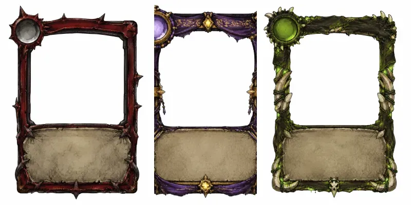 Slay The Spire Style Card Frame UIs generated by undefined
