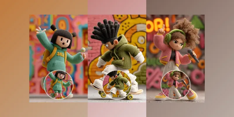 3D Hip Hop Kids generated by undefined