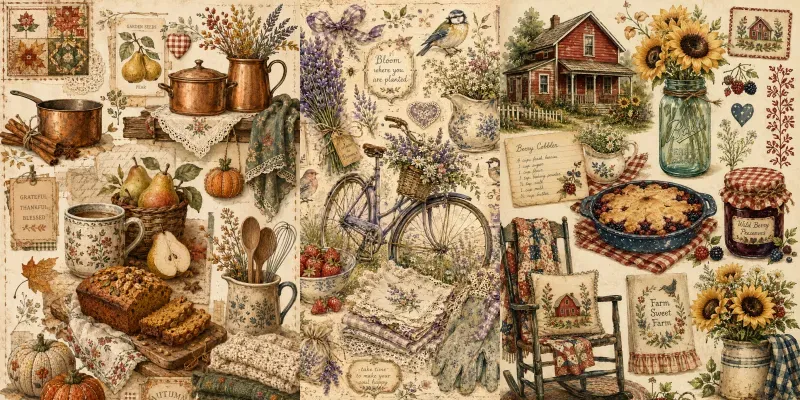 Vintage Country Collages generated by undefined