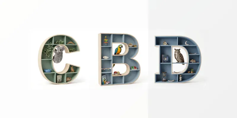 Smart 3D Animal Alphabet Shelves generated by undefined