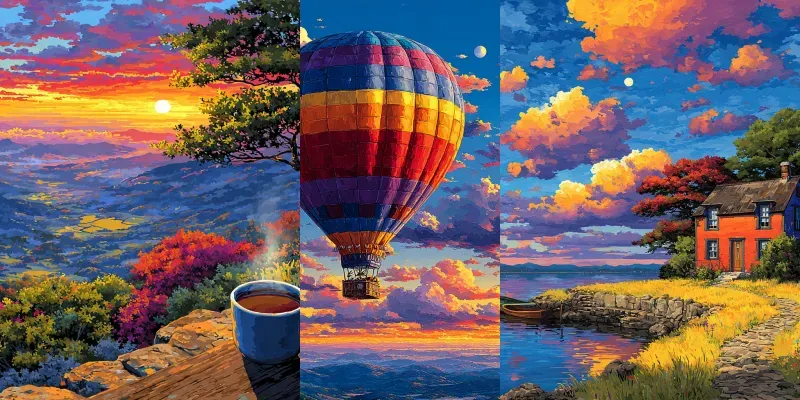 Anime Impressionist Vibrant Painted Lands generated by undefined