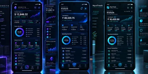 Neonbrutalist Finance App UIs generated by chatgpt-image