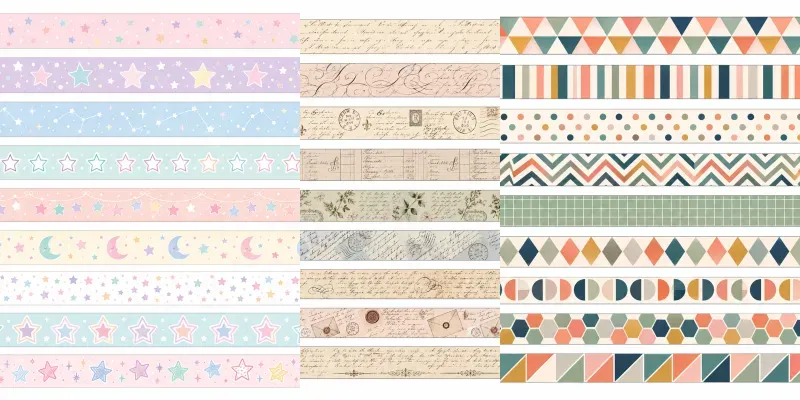 Washi Tape Strip Sheets Any Themes generated by undefined