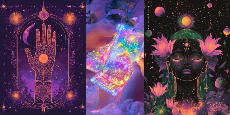 Mystical Tarot Psychedelic Art generated by undefined