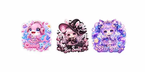 Kawaii Sticker Dream Mascot Sets Deluxe generated by chatgpt-image