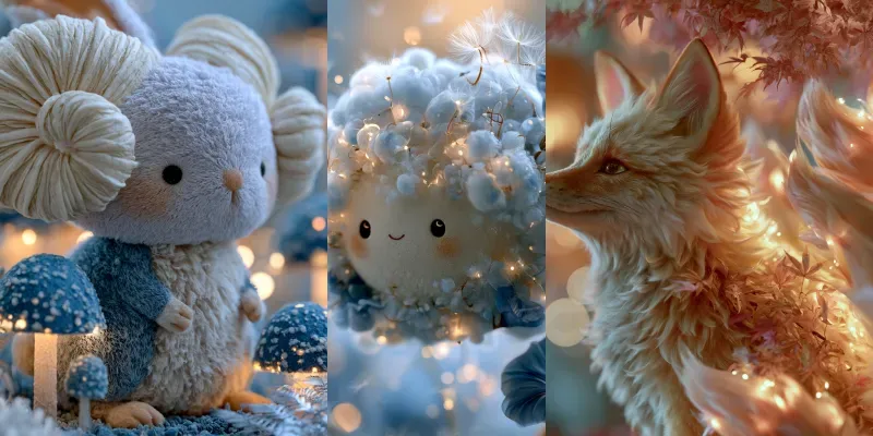 Whimsical Pastel Fantasy Creatures generated by undefined