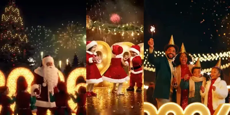 Golden 2026 New Year Celebration Videos generated by undefined