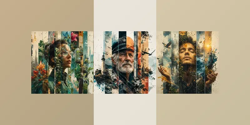 Fragmented Identity Collage Art Packs generated by undefined