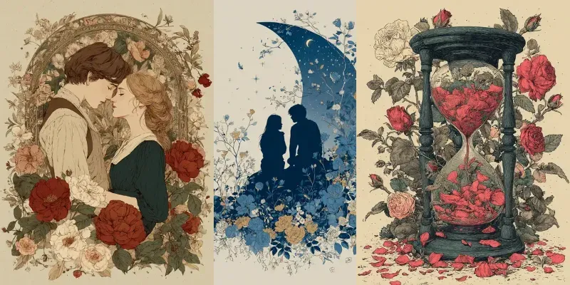 Romantic Vector Tshirt Designs generated by undefined