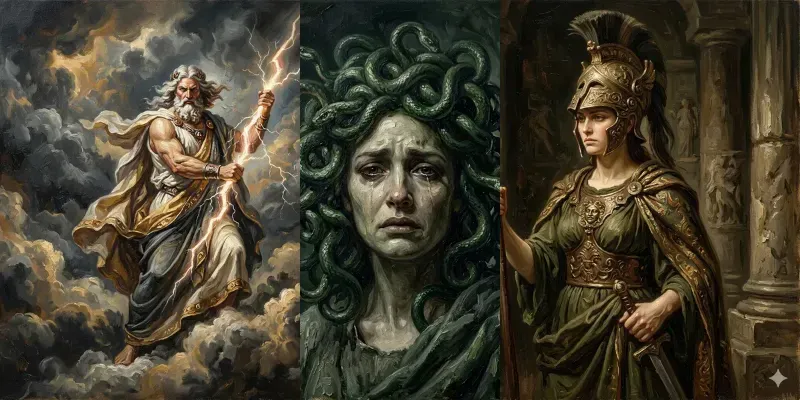 Classical Greek Oil Portraits generated by undefined