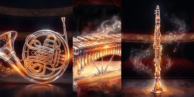 Amber Watercolor Crystal Instruments generated by undefined
