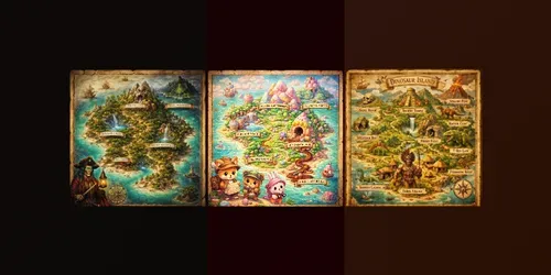 Fantasy Treasure Island Map Generator generated by chatgpt-image