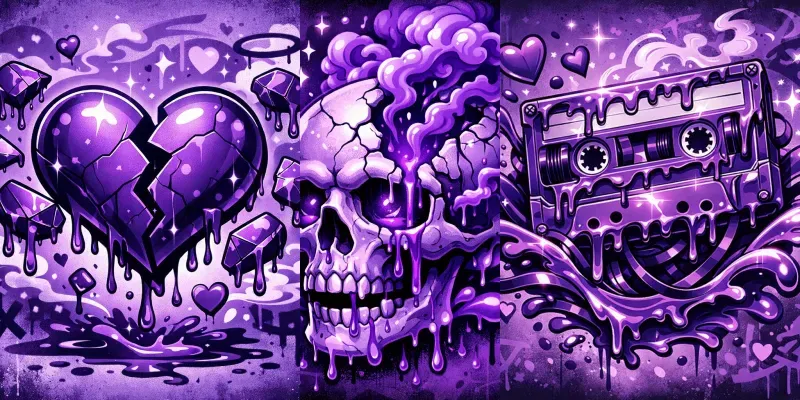 Purple Drip Street Art Generator generated by undefined