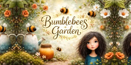 Bumblebees Cottage Garden Pages generated by midjourney