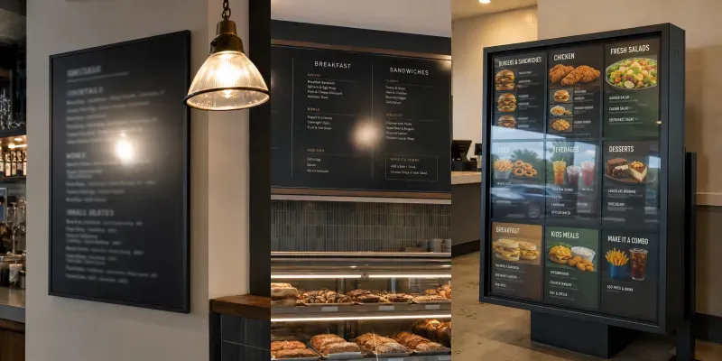 Menu Board Glare Test Photo Builders generated by undefined
