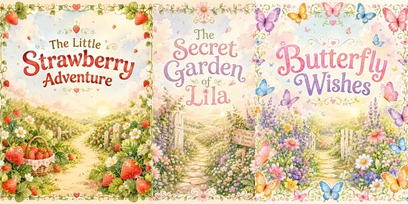 Whimsical Childrens Fairy Tale Book Covers generated by undefined