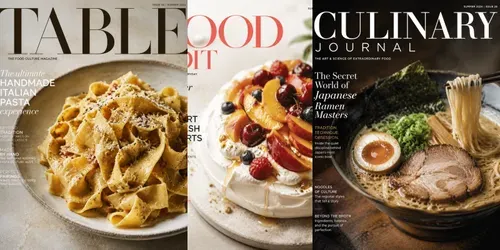 Modern Food Editorial Covers generated by chatgpt-image