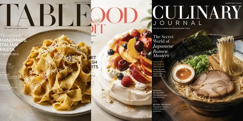 Modern Food Editorial Covers generated by undefined
