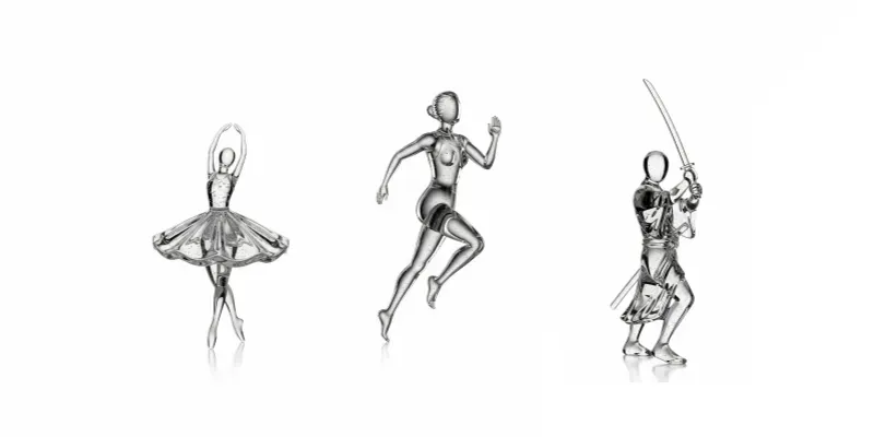 Volcanic Glass Figures In Motion generated by undefined