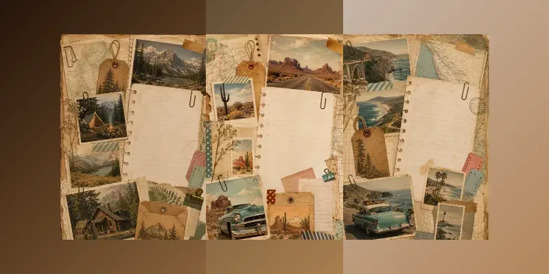 Road Trip Junk Journal Pages generated by undefined
