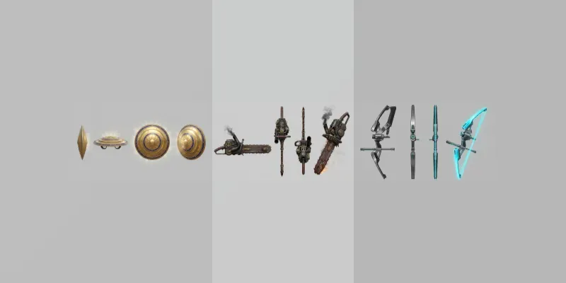 Legendary Weapon Prop Turnaround Sheets generated by undefined