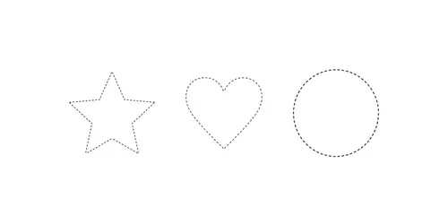 Simple Dashed Line Tracing Pages For Kids generated by gemini-image