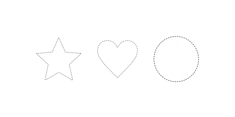 Simple Dashed Line Tracing Pages For Kids generated by undefined