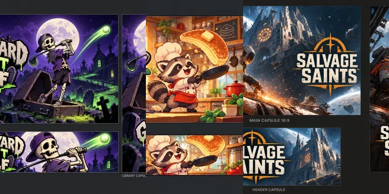 Indie Game Store Capsule Art Boards