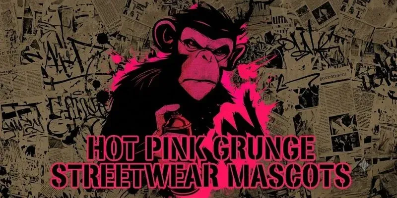 Hot Pink Grunge Streetwear Mascots generated by undefined