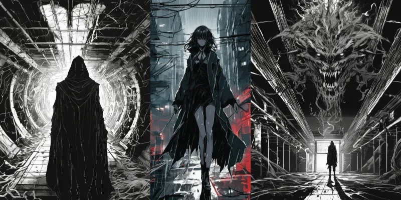 Dark Cursed Sorcerer Anime Scenes generated by undefined
