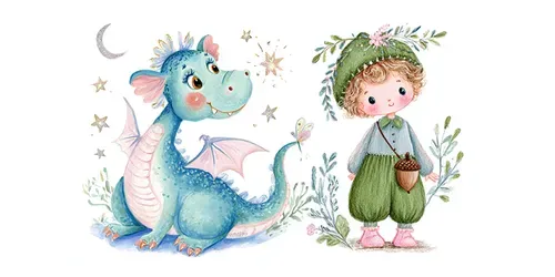 Cute Magical Character Clipart Sets generated by midjourney