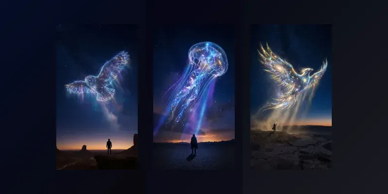 Celestial Bioluminescent Art generated by undefined