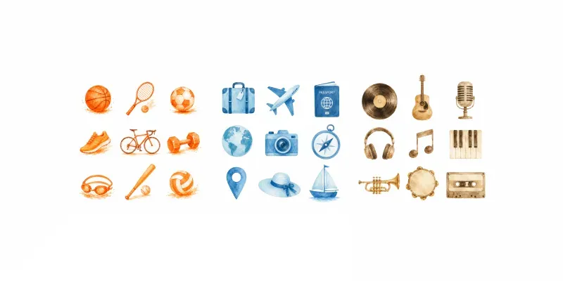 Minimalist Handdrawn Icons Pack Studios generated by undefined