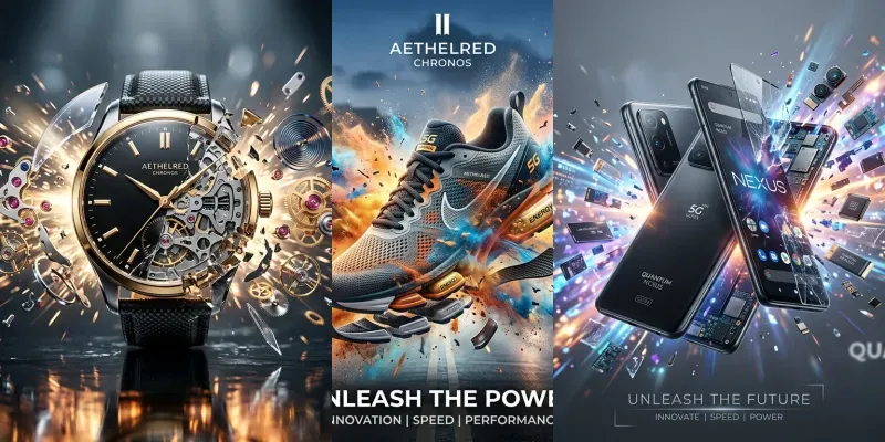 Dynamic Product Explosion Visual Ads generated by undefined
