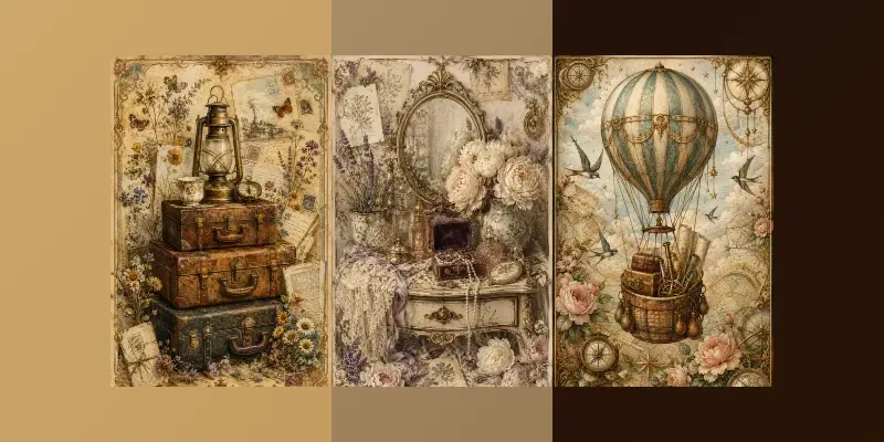 Vintage Travel Treasures generated by undefined