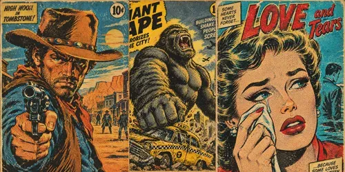 The Pulp Vault Vintage Comic Art generated by chatgpt-image