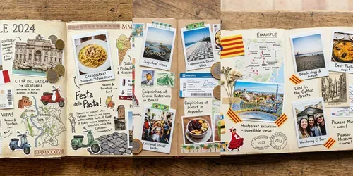Beautiful Travel Scrapbooks generated by gemini-image