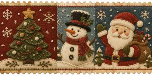 Christmas Felt Stamp Ephemera Generator generated by chatgpt-image