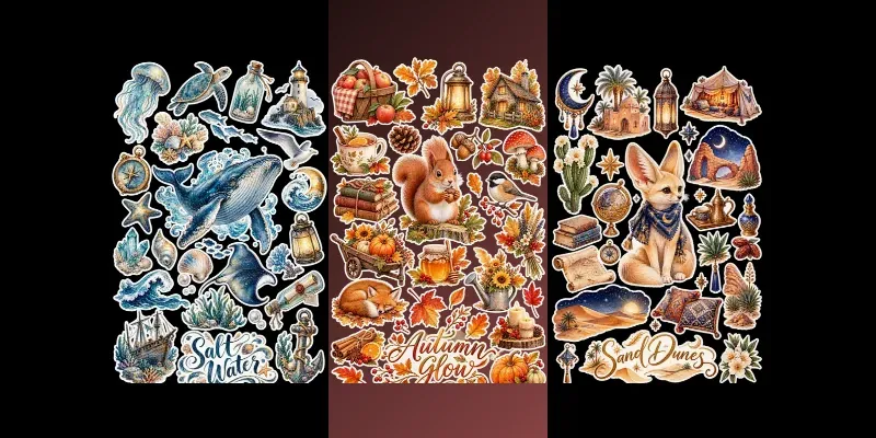 Cozy Watercolor Sticker Set Creator