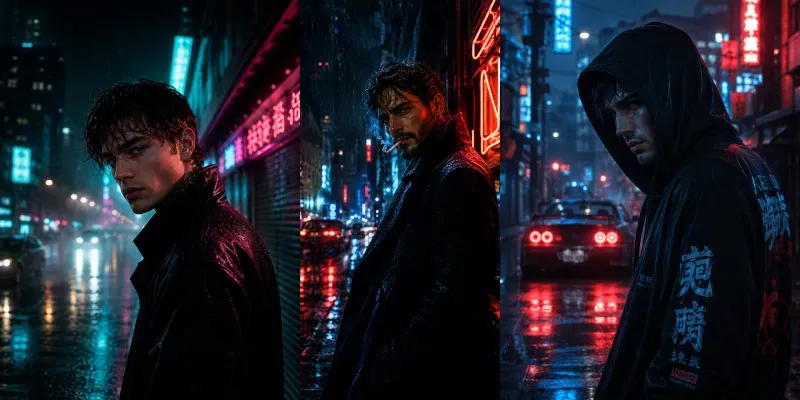Cinematic Neon Portrait Generator generated by undefined
