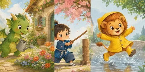 Whimsical Storybook Character Scenes generated by chatgpt-image