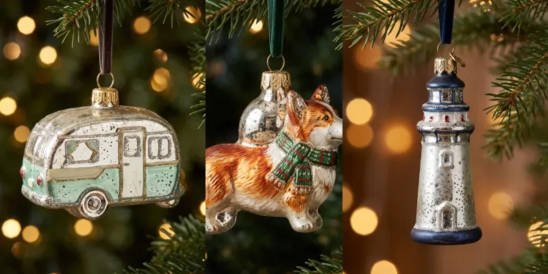 Mercury Glass Ornament Figures