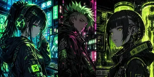 Neon Lime Cyberanime Aesthetics generated by chatgpt-image