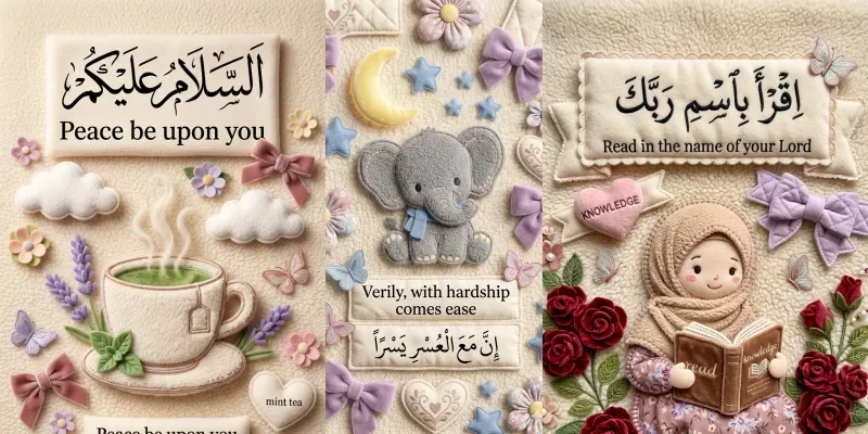 3D Soft Plush Fabric Collage Creators generated by undefined