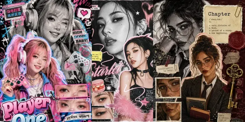 Y2k Pop Idol Scrapbook Collages generated by undefined
